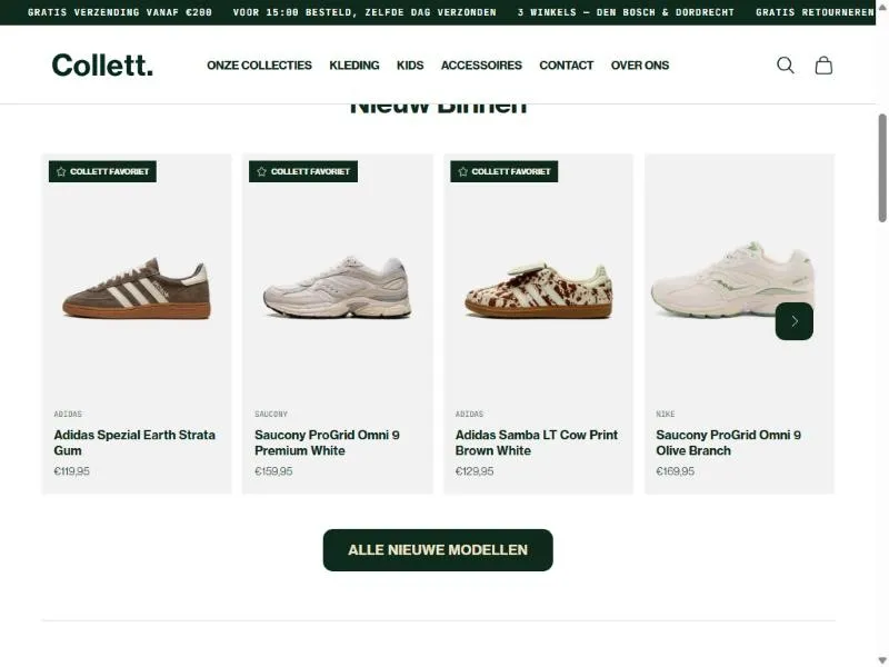 New arrivals, with Collett favourites.